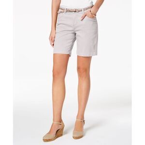 Lee Platinum Petite Belted Stretch Denim Shorts